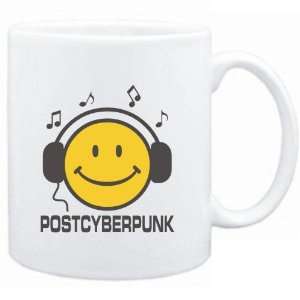  Mug White  Postcyberpunk   Smiley Music Sports 