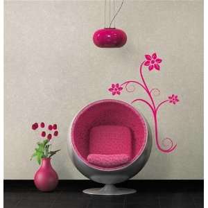 Hot Pink Flower Wall Decal 