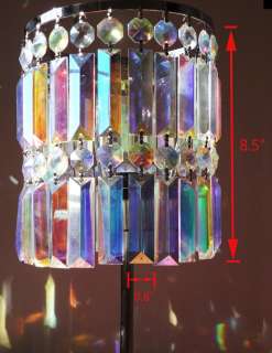   Borealis ab Iridescenct chandelier octagon prism two chain  