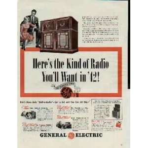   Radio Youll Want in 42  1942 General Electric Radio with FM ad