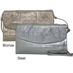 Franchi Brigitta Metallic Clutch Bag  