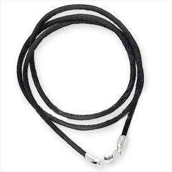 Black Satin 2mm 16 inch Rattail Cords (Pack of 2)  