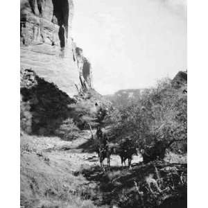  Curtis 1904 Photograph of In the Canyons Depth   Navaho 