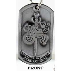 Armor of God Dog Tag Necklace (Pack of 3)  