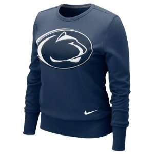 Penn State Nittany Lions Womens Nike Navy Heather Long Sleeve Scoop 