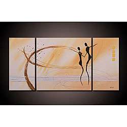 Dancing in the Wind Hand painted 3 piece Canvas Art Set   