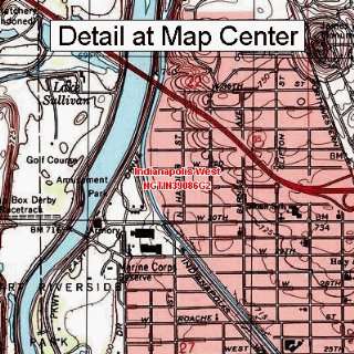 USGS Topographic Quadrangle Map   Indianapolis West, Indiana (Folded 