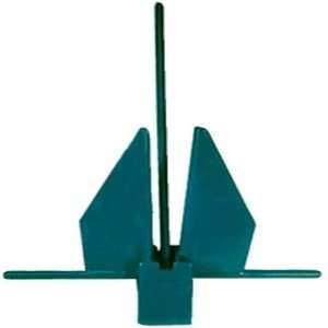 , Inc GPI13TEAL 13 LB FLUKE TYPE COATED TEAL YACHTING SERIES ANCHOR 