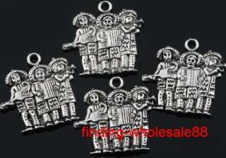 Free ship 7pcs tibetan silver band charms pendant  