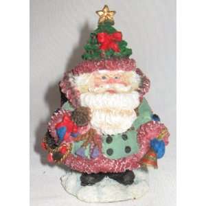  1991 Crinkle Claus Forest Santa 4.5 in Tall Everything 