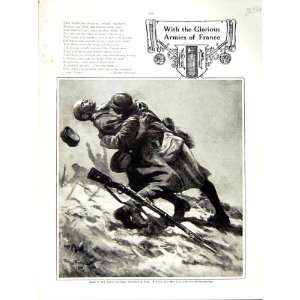    1916 WORLD WAR DUEL FRENCH GERMAN SOLDIERS PATROLS