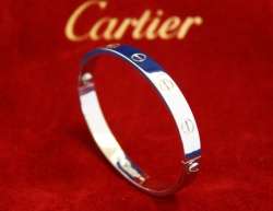 Cartier LOVE BRACELET 18K WG Screw 16 EXLNT w Dust Cover White Gold 