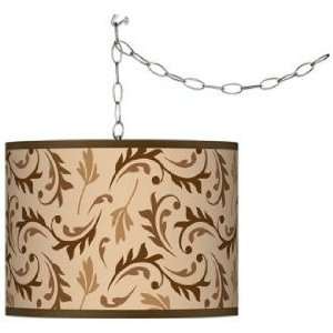  Swag Style Fall Breeze Shade Plug In Chandelier