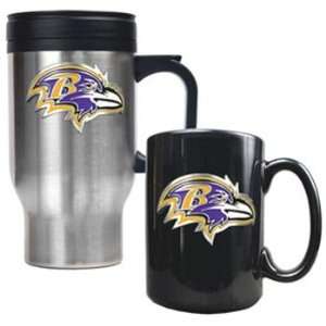  Baltimore Ravens   Travel Mug & Ceramic Mug set   Primary logo 