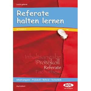  Referate halten lernen (9783893120574) Jörg Knobloch 