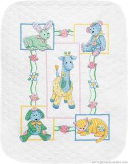 Babys Friends Quilt Stamped Cross Stitch Kit NEW  