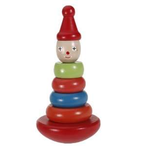  Wooden Clown Roly Poly Tower Toys Toys & Games