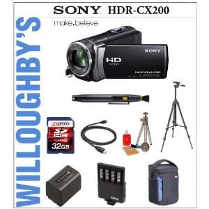  Sony HDR CX200 High Definition Handycam Camcorder + Sony 