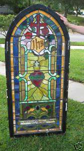 Circa 1920s Leaded Glass Church Window Very Beautiful  