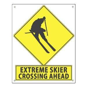  Street Sign extreme skier winter olimpics / bathroom mancave funny 
