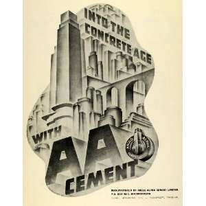   AA Concrete Construction Material   Original Print Ad