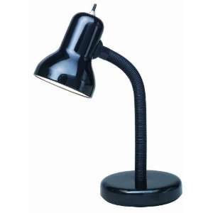  Satco Products SF77/537 Goose Neck Desk Lamp, Black