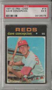 1971 O Pee Chee Baseball #14 Dave Concepcion RC PSA 5  