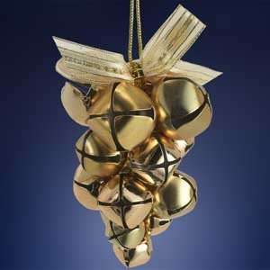  Gold & Bronze Jingle Bell Cluster Christmas Ornament 3.5 