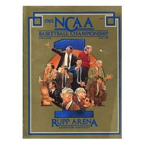  1985 NCAA Basketball Championship Program Sports 