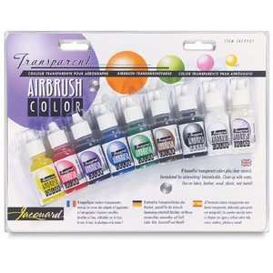  Jacquard Airbrush Paints   Transparent Exciter Pack Arts 