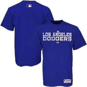 Majestic L.A. Dodgers Royal Blue Stack T shirt  Sports 