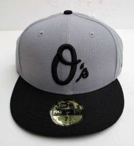 Baltimore Orioles Grey Black All Sz Cap Hat by New Era  