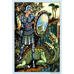   Cheri and the Dragon   Poster by Walter Crane (12x18)