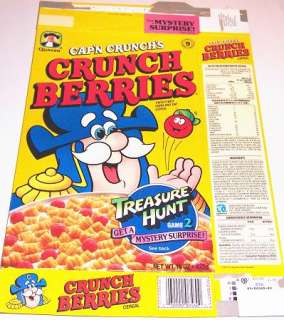 This is for one 1992 Capn Crunchs Crunch Berries Cereal Box. Box is 