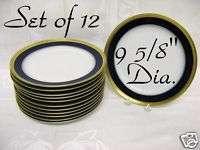 Set of 12 Rosenthal Cobalt & Gold Dinner Plate  