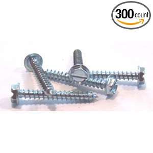  3/8 X 3/4 Self Tapping Screws Slotted / Hex Washer Head 