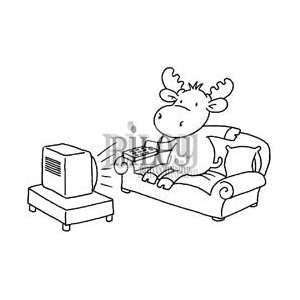  Riley And Company Cling Rubber Stamp Tv Riley; 2 Items 