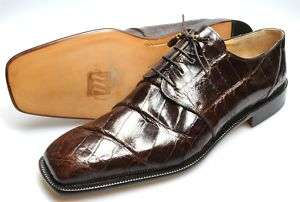 New MAURI Cherry Brown Alligator Shoes 17 M NIB $1,495  