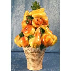  19 Capodimonte Fruit Pyramid in Basket