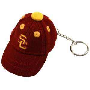  USC Trojans Cardinal Baseball Cap Key Chain Sports 