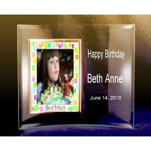 Personalized Glass Curved Picture Frame Birthday