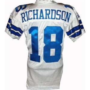  Jamel Richardson #18 Cowboys Game Issued White Jersey 