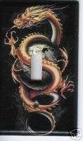 RED DRAGON LIGHT SWITCH PLATE COVER  