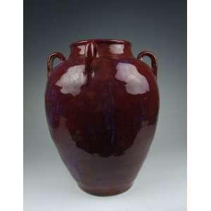  One Deep Red Glazed Porcelain Vase, Chinese Antique 
