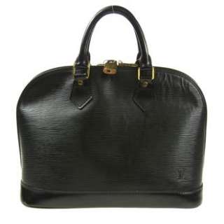 Authentic Louis Vuitton Epi Leather Alma Tote Hand Bag Black France 