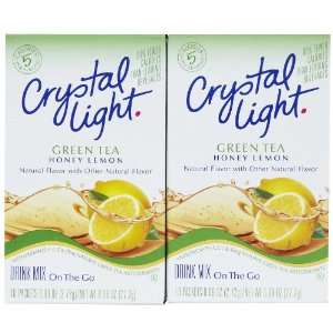 Crystal Light On The Go Green Tea Honey Lemon Drink Mix, 10 ct, 2 pk 