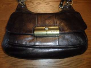 COACH 18809 Kristin Metallic Leather Hippie Crossbody Handbag NEW 