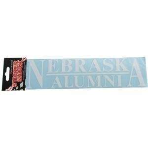  Nebraska 3x10 Alumni Transfer Decal   White Sports 