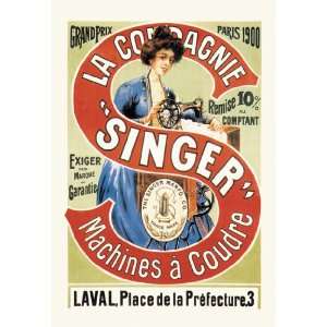  La Compagnie Singer, Grand Prix 1900 16X24 Canvas