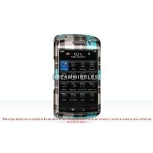 BLUE & BLACK CHECK PLAID design for Blackberry 9500 9530 Storm Thunder 